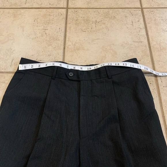 BARACUTA Soft Men's Dress Pants Trousers Black Size 34 R - Picture 2 of 5